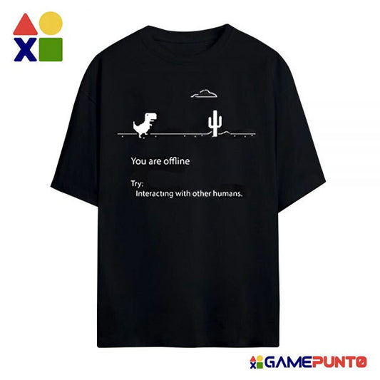 Google Chrome Dinosaur Game Funny T-shirt | Gamepunto